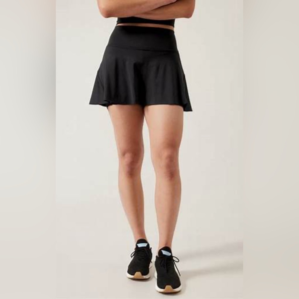 Athleta Women’s Ace High Rise 13.5 Inch Black Tennis Skort, Large. Outdoor
